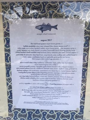 Menu photo 6 Straight Wharf Restaurant Nantucket, MA