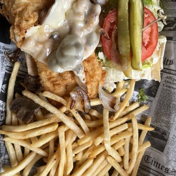 Hogfish Bar & Grill - Hogfish sandwich comes with fried - Seafood Near Me - Stock Island, Florida Hogfish Bar & Grill - Hogfish sandwich comes with fried - Seafood Near Me - Stock Island, Florida