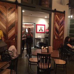 Frey Smoked Meat - To the kitchen. Those doors.