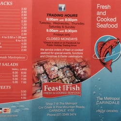 Feast on Fish - 2014 menu