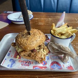 BrewDog Manchester - Burger and fries