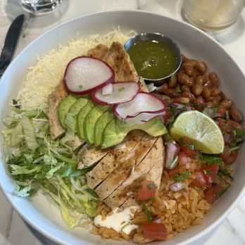 El Bistro by Salt and Pepper - Mexi-bowl with chicken. - Latin American Near Me - Modesto, California