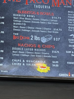 Menu photo 3 The Taco Man Fontana, CA