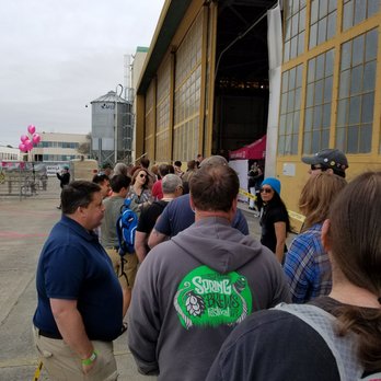 Brewbies Fest - Good size line to get in. Lots of folks interested in drinking beers & saving breasts - Festivals Near Me - Alameda, California