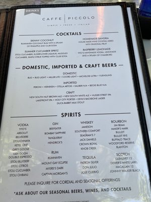 Menu photo 1 Caffe Piccolo Pawleys Island, SC