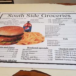 Southside Grocery - Menu