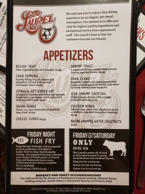 Menu photo 5 Laurel Supper Club New Richmond, WI