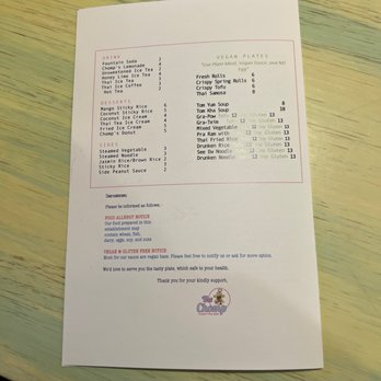 The Chomp - Menu 11/09/22 - Thai Near Me - Portland, Oregon