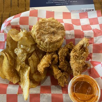Maple Street Biscuit Cafe - Lunch: 4 Crispins Chicken Strip Basket - Breakfast & Brunch Near Me - St Petersburg, Florida