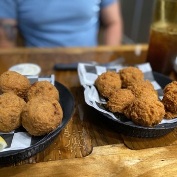 Pine Tree Lodge - Fried Hushpuppies and Boudin Balls - Seafood Near Me - Beaumont, Texas