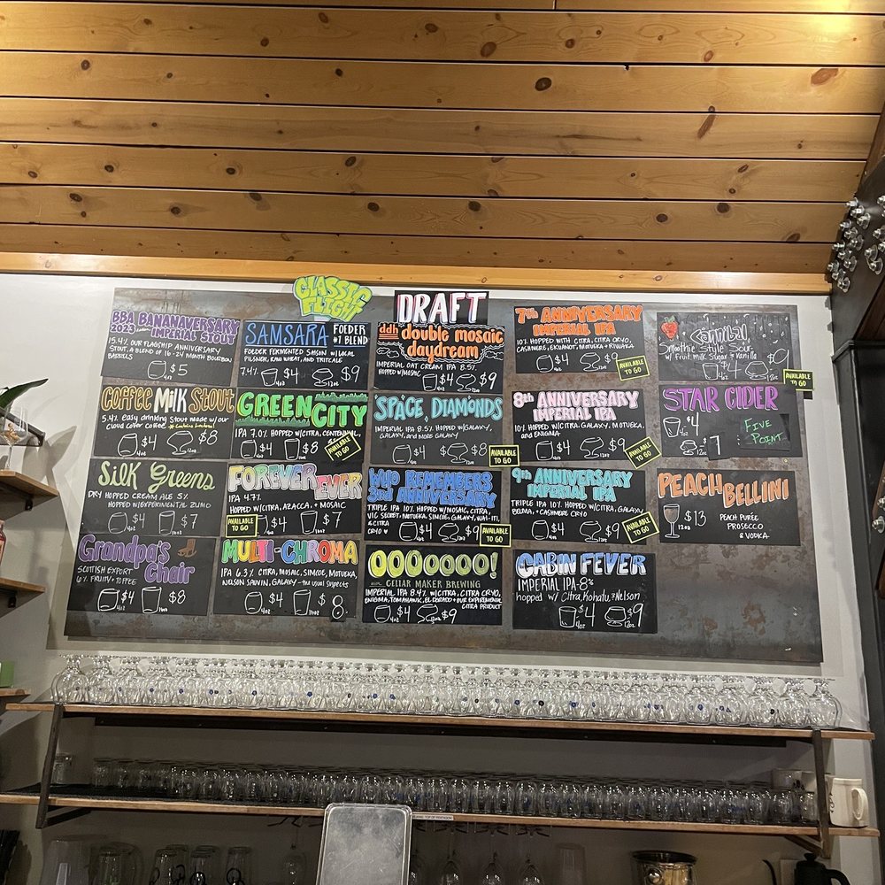 Other Half Brewing Company - Colorful menu on the board - Breweries Near Me - Bloomfield, New York