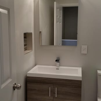 Up Remodeling - custom sink, niche, recess cabinet and led light - Painters Near Me - Silver Spring, Maryland Up Remodeling - custom sink, niche, recess cabinet and led light - Painters Near Me - Silver Spring, Maryland