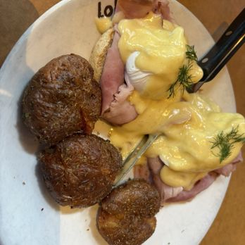 LOLA - Eggs Benedict- yum - Greek Near Me - Seattle, Washington