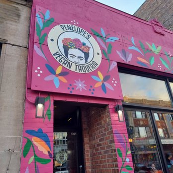 Penelope's Vegan Taqueria - Great outdoor decoration is very festive - Vegan Near Me - Chicago, Illinois Penelope's Vegan Taqueria - Great outdoor decoration is very festive - Vegan Near Me - Chicago, Illinois