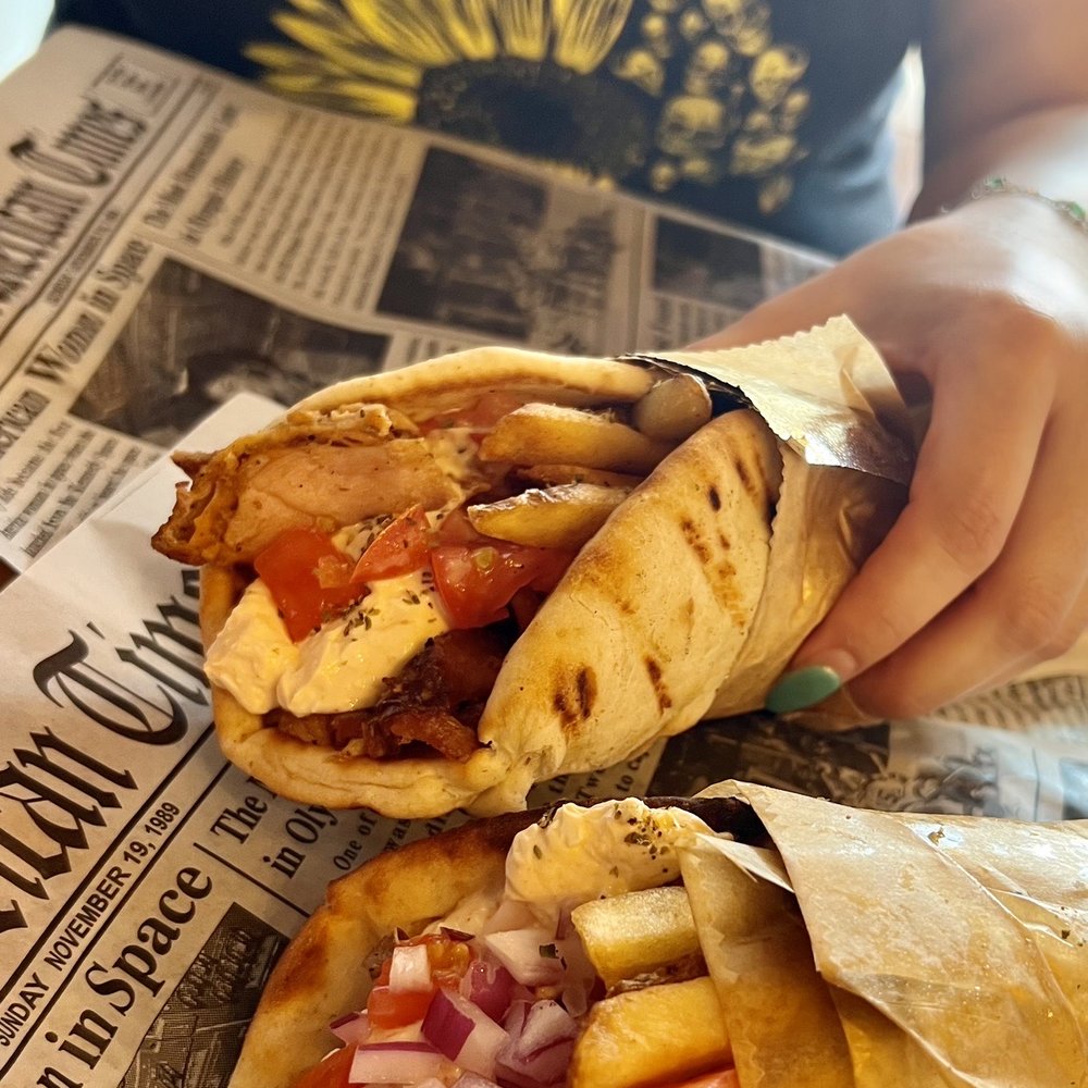 Chicken gyro and pork gyro Chicken gyro and pork gyro