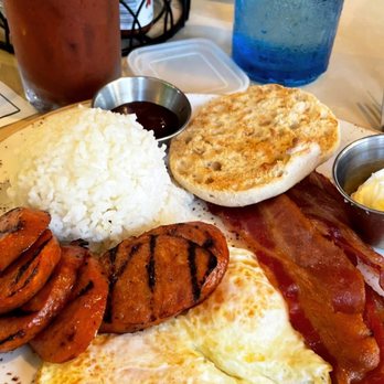 Holoholo Grill - Farm fresh eggs sub rice for potatoes and bloody Mary - Hawaiian Near Me - Koloa, Hawaii Holoholo Grill - Farm fresh eggs sub rice for potatoes and bloody Mary - Hawaiian Near Me - Koloa, Hawaii