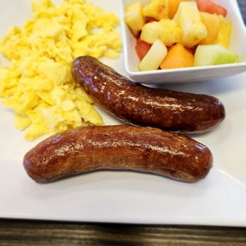 Franco's Flapjack Family Restaurant - Scrambled eggs, Italian sausage and fruit - Breakfast & Brunch Near Me - Poway, California Franco's Flapjack Family Restaurant - Scrambled eggs, Italian sausage and fruit - Breakfast & Brunch Near Me - Poway, California