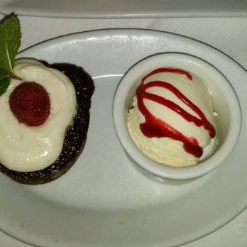 Ruth's Chris Steak House - January 2017 DineLA: Chocolate raspberry cake with Vanilla bean ice cream with raspberry glaze. Loved it! :) - Steakhouses Near Me - Pasadena, California