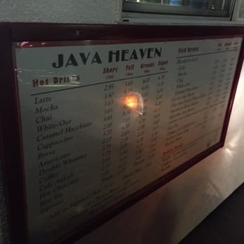 Java Heaven - the menu for java heaven - Coffee & Tea Near Me - Hanford, California