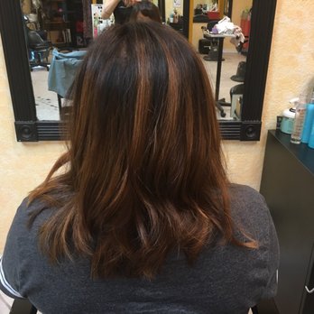 Gino Hair Mode - Balayage with a long layers by Christine - Hair Salons Near Me - Diamond Bar, California