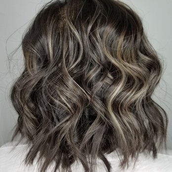 Ash Blonde Silver Highlights And A Razor Cut Bob Haircut Yelp