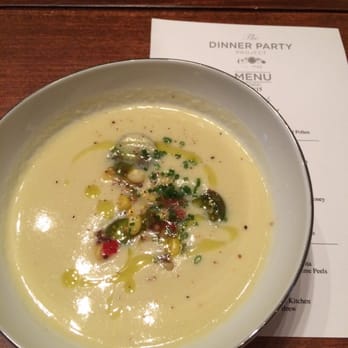 The Dinner Party Project - Chilled corn soup with cherry tomato, corn and pepper relish. By chef Mike Garcia. - Social Clubs Near Me - Orlando, Florida The Dinner Party Project - Chilled corn soup with cherry tomato, corn and pepper relish. By chef Mike Garcia. - Social Clubs Near Me - Orlando, Florida