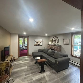Mac Electric - Wired and installed new lights transforming a dim room to a modern well lit one! - Electricians Near Me - Merrimack, New Hampshire Mac Electric - Wired and installed new lights transforming a dim room to a modern well lit one! - Electricians Near Me - Merrimack, New Hampshire