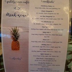 Pilots Cove Cafe - Awesome Drink menu.