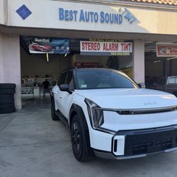 Best Auto Sound & Tint - Kia EV9 GT-Line freshly tinted.