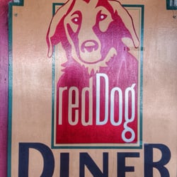 Red Dog Cafe - Sign at side of gas station