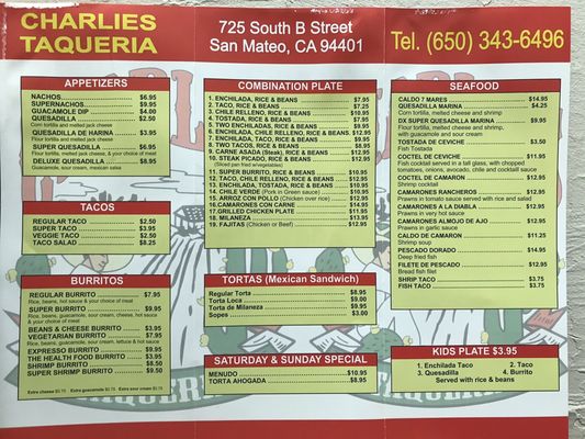 Menu photo 7 Charlie's Taqueria San Mateo, CA Menu photo 7 Charlie's Taqueria San Mateo, CA