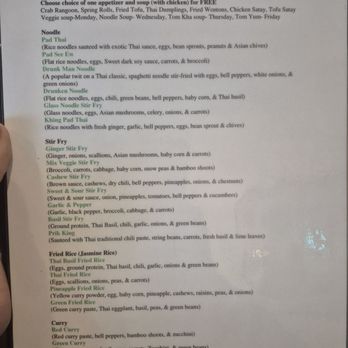 Thai Green House Restaurant - Menu - Thai Near Me - Jacksonville, Florida