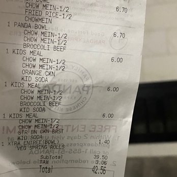Panda Express - The receipt as proof - Chinese Near Me - Lake Elsinore, California Panda Express - The receipt as proof - Chinese Near Me - Lake Elsinore, California