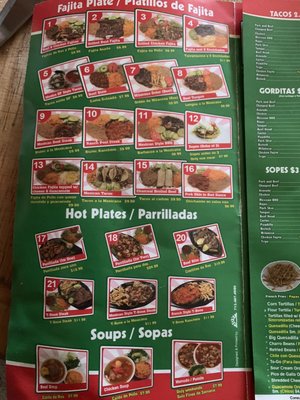Menu photo 4 Taqueria El Sol De Mexico Bryan, TX