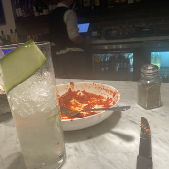 The Bar Next Door - Rigatoni with broccoli and Cucumber Collins - Bars Near Me - Temecula, California