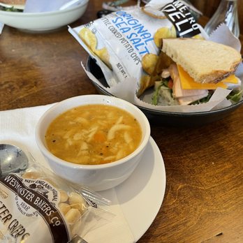 Anna's On The Lake - Half a Classic with turkey, chicken noodle soup, bag o' chips - Coffee & Tea Near Me - Kenosha, Wisconsin