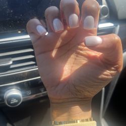 Sugar Nail Lounge - Short SNS mani. One month difference!