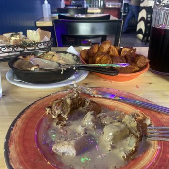 Cha Cha Cha - Chicken Paillard with Fried New Potatoes and sangria. Yumm - Caribbean Near Me - San Francisco, California