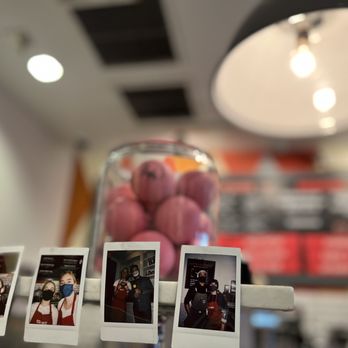 Churn - a display of polaroid photographs of people - Ice Cream & Frozen Yogurt Near Me - Phoenix, Arizona Churn - a display of polaroid photographs of people - Ice Cream & Frozen Yogurt Near Me - Phoenix, Arizona