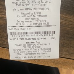 More receipt