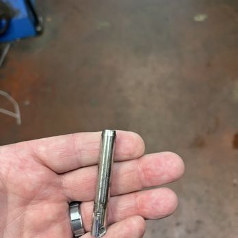 Tire Barn - Our nasty little hitchhiker. It's a sheered off security pin, possibly from a trailer. - Tires Near Me - Nashville, Tennessee Tire Barn - Our nasty little hitchhiker. It's a sheered off security pin, possibly from a trailer. - Tires Near Me - Nashville, Tennessee
