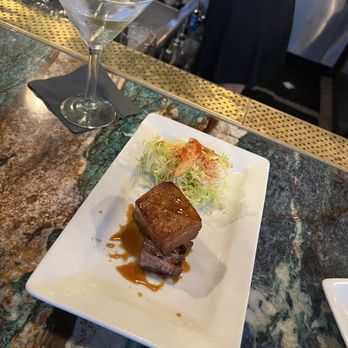 Perch - A little vodka martini with pork belly appetizer!! Amazing!! - Lounges Near Me - Los Angeles, California