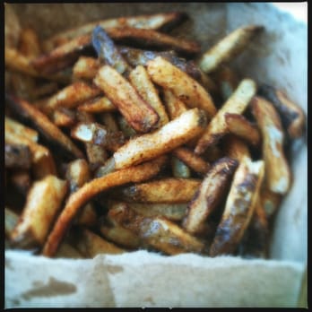 Five Guys - "regular" size fries- yup served in a brown bag! No muss no fuss - Burgers Near Me - Edmonton, Alberta