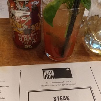 Flat Iron - Strawberry basil - Steakhouses Near Me - Covent Garden, XGL