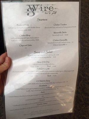 Menu photo 5 3 Wire Bar and Grill Hayden, CO Menu photo 5 3 Wire Bar and Grill Hayden, CO