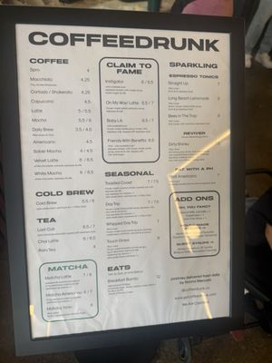 Menu photo 3 Coffee Drunk Long Beach, CA Menu photo 3 Coffee Drunk Long Beach, CA