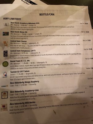 Menu photo 5 Elm Street Brewing Company Muncie, IN