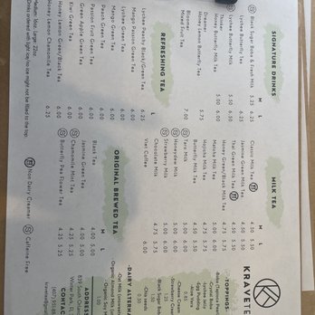 Krave Tea - Menu - Bubble Tea Near Me - Winter Park, Florida