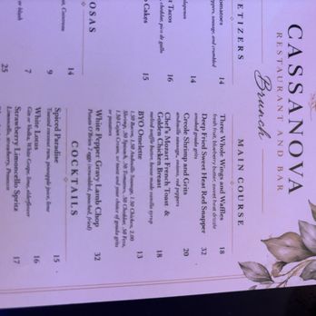 Cassanova Restaurant And Bar - Lounges Near Me - Birmingham, Alabama