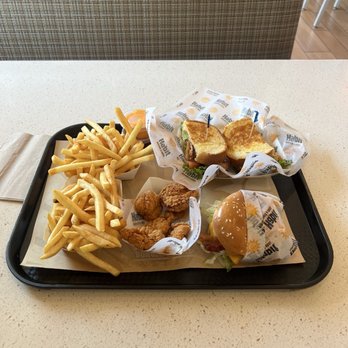 Habit Burger & Grill - We ordered a grilled chicken club with bacon and a char burger with cheese and bacon, chicken bites, and fries. - Burgers Near Me - Walnut Creek, California